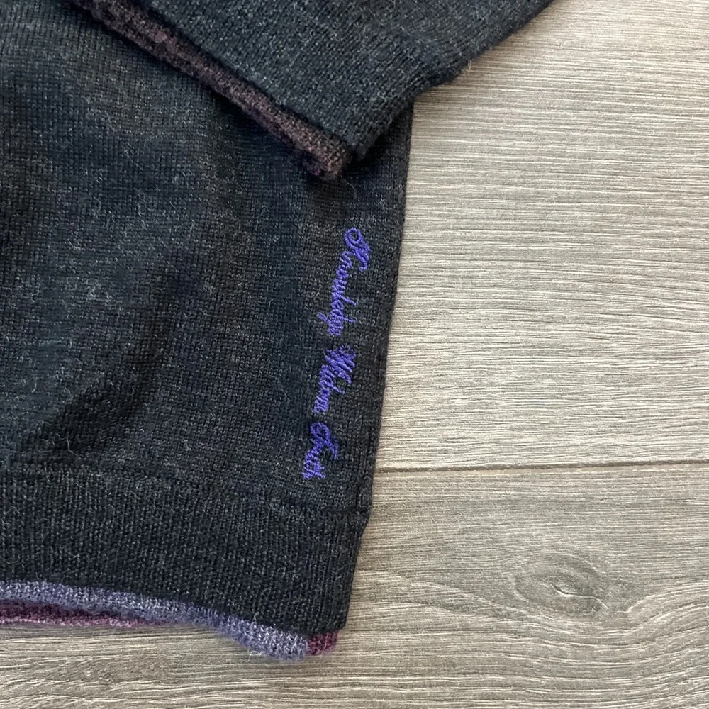 Robert Graham Mens M V-Neck Pullover Sweater Black
